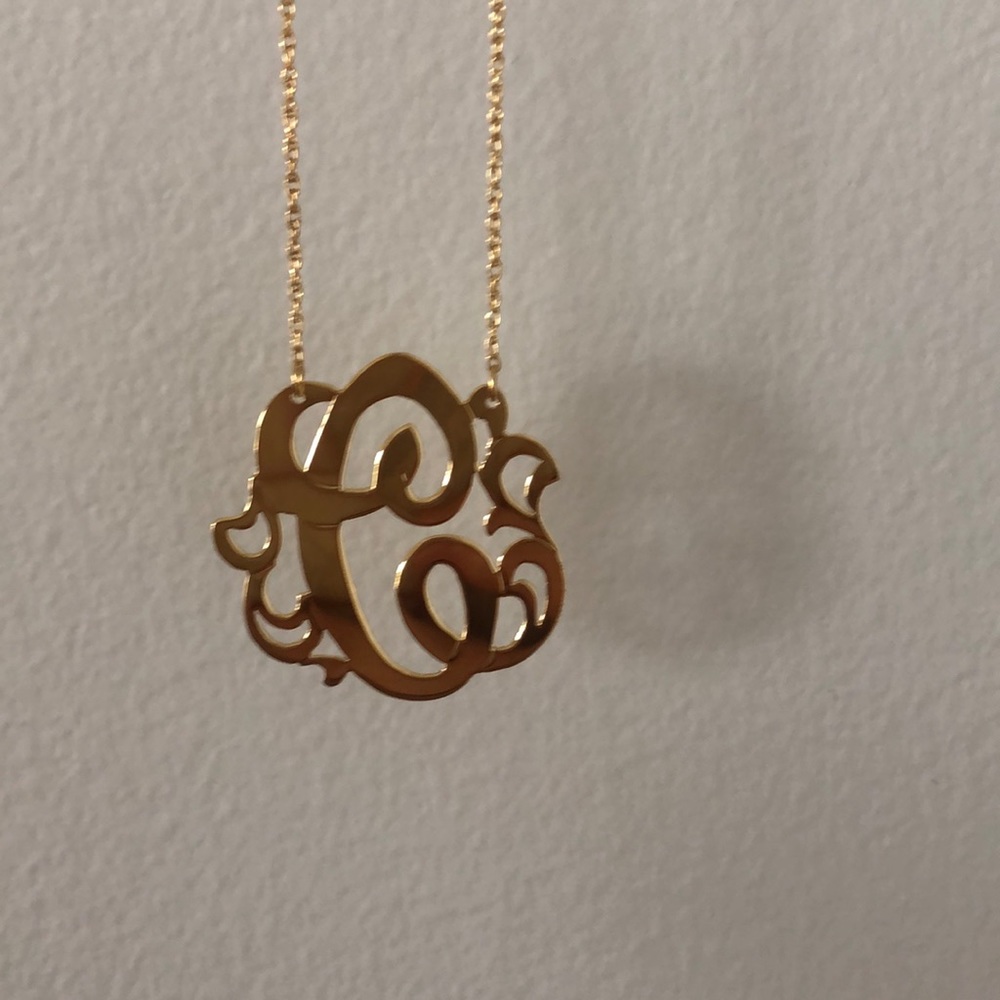 Jane Basch Monogrammed “C” Necklace